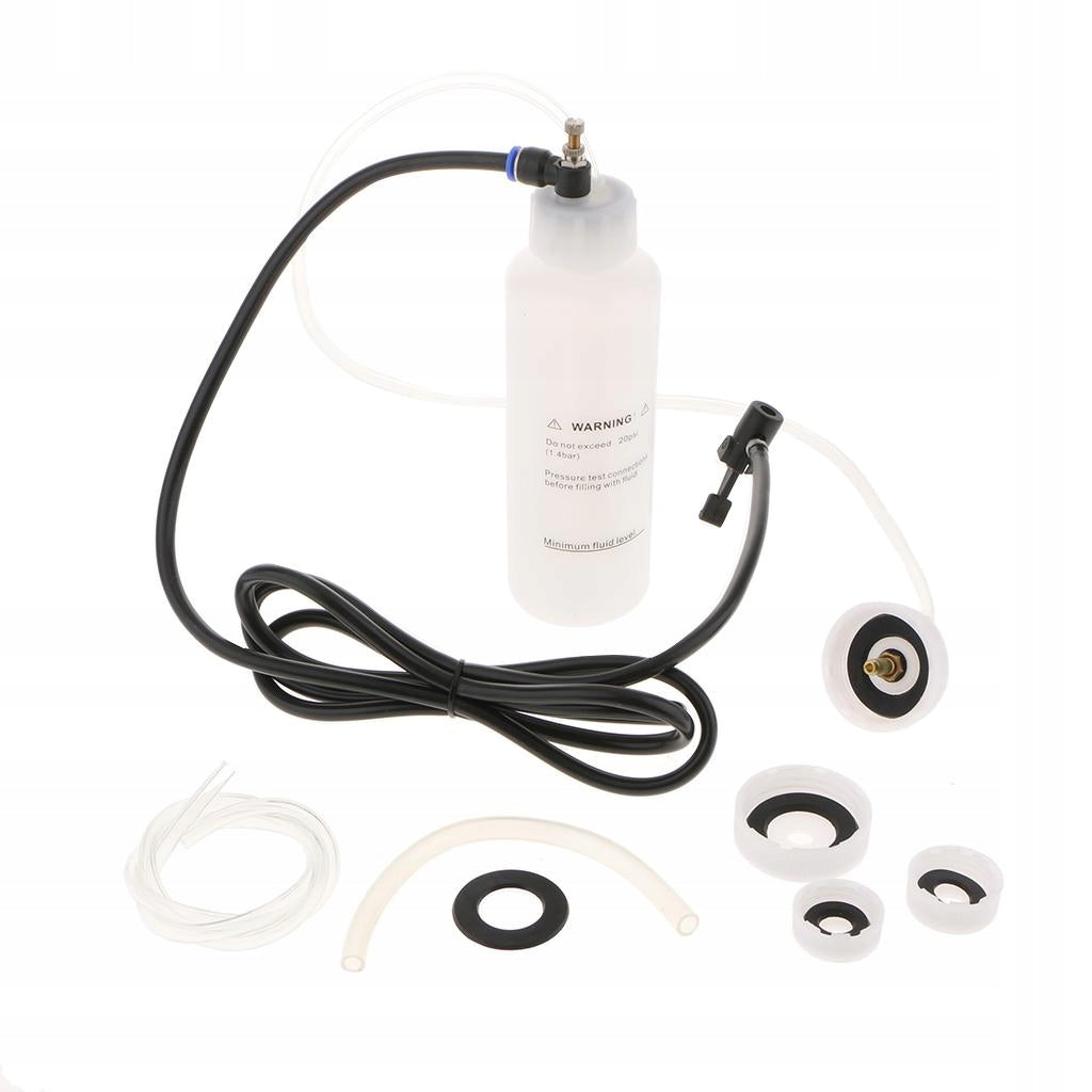 Pneumatic brake fluid Bleeder w/ 4 Master cylinder adapters for power