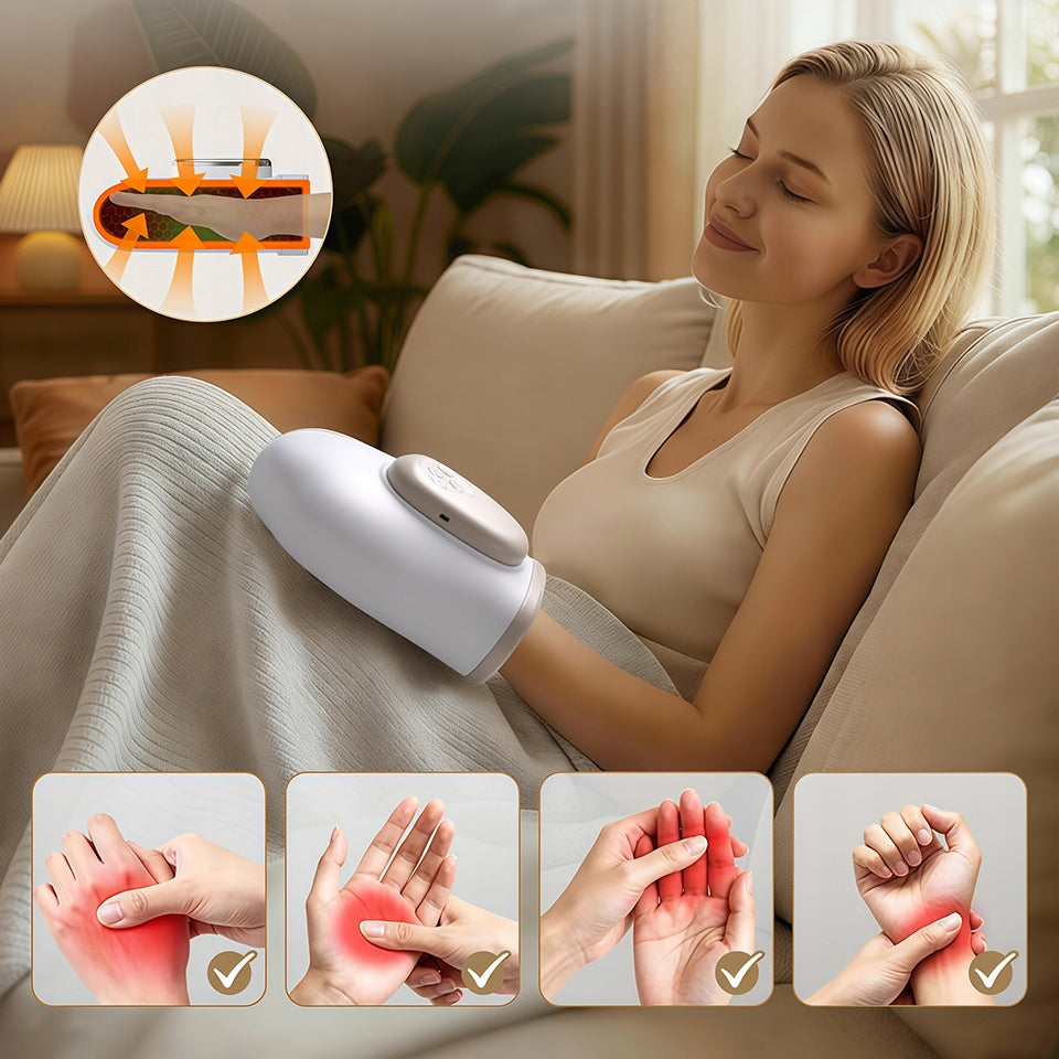 Pneumatic hand massager massage glove acupressure white gift Brand no brand