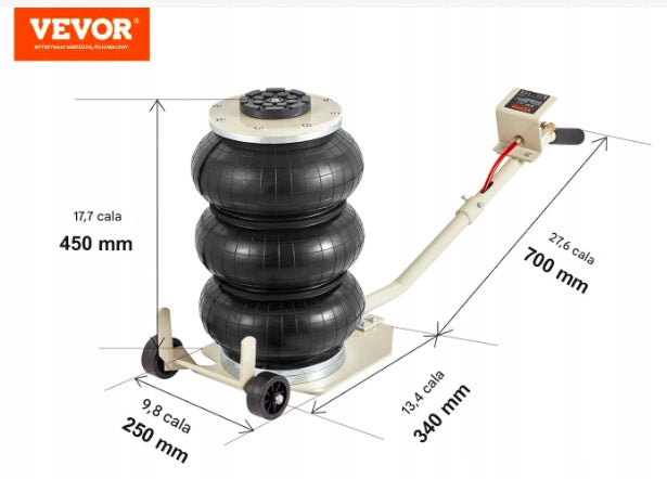 Pneumatic lift 3T cushion for car SUV workshop service Maximum lifting height 450 mm