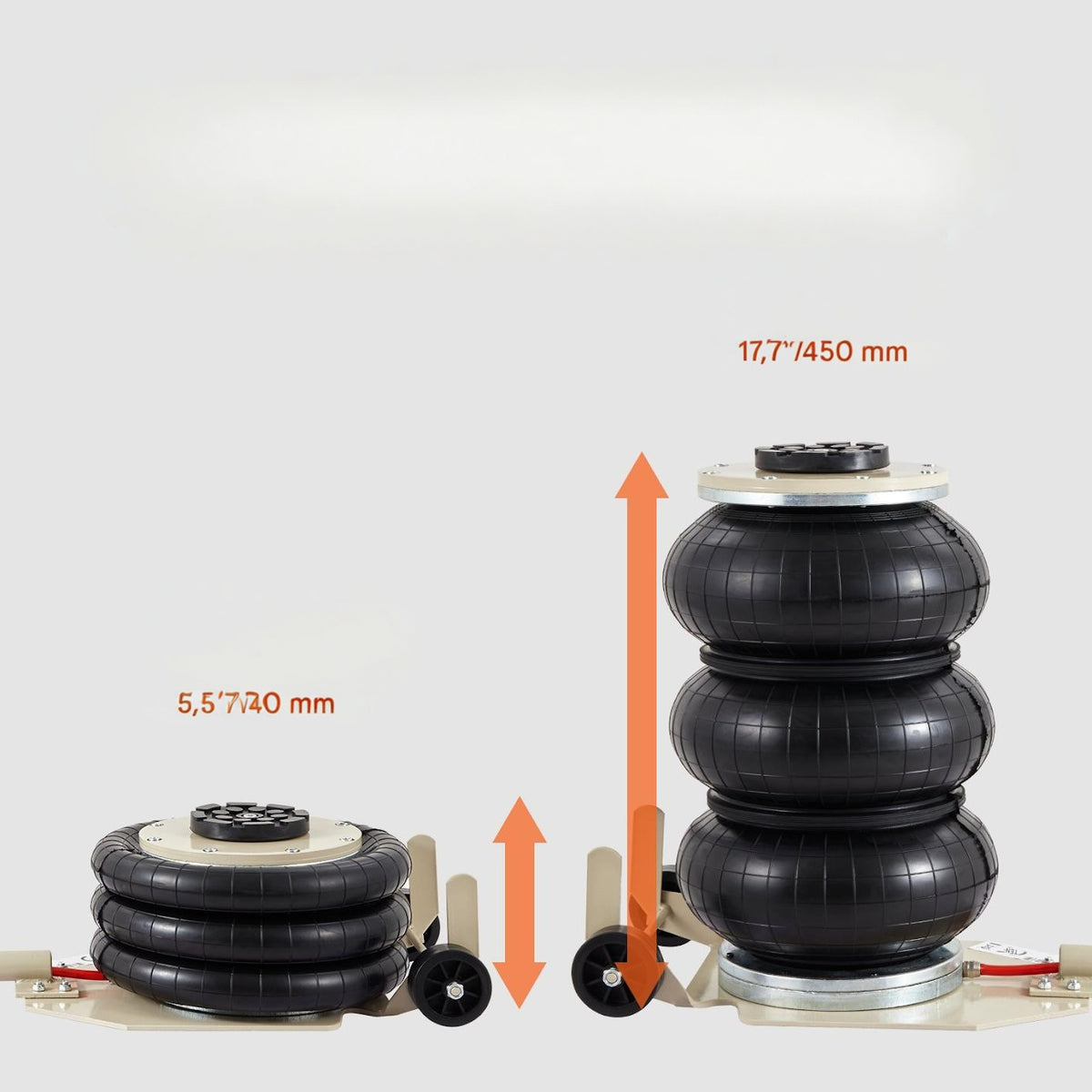 Pneumatic lift 3T cushion for car SUV workshop service Minimum lifting height 140 mm