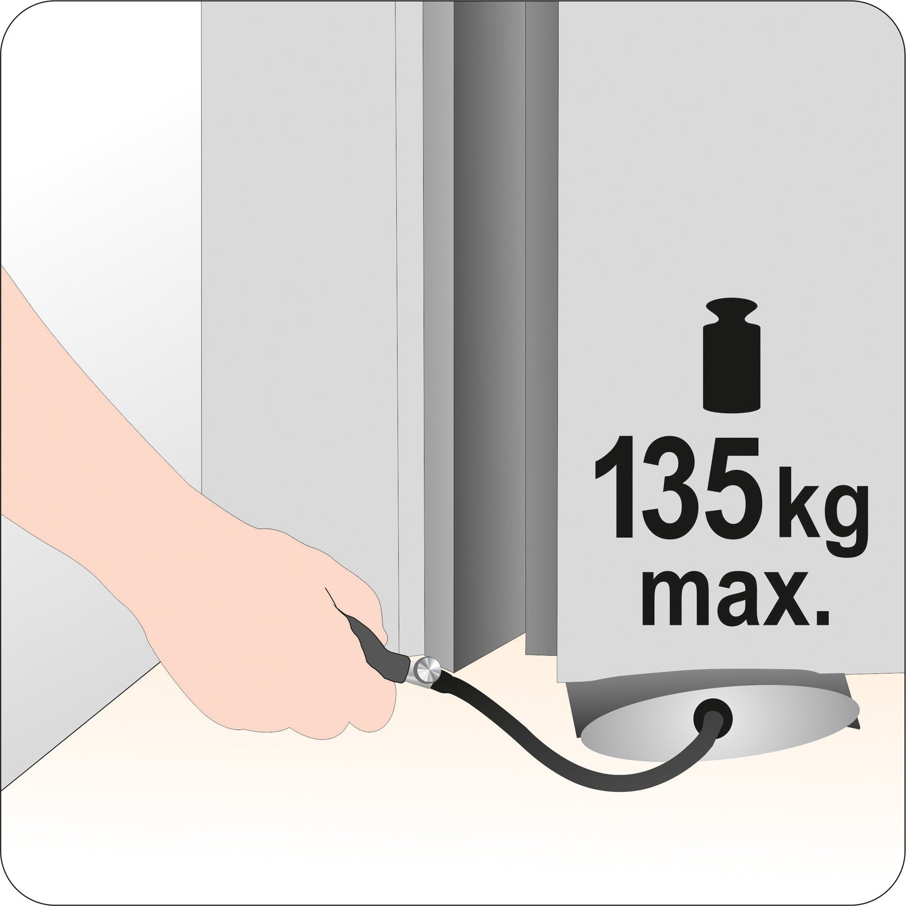 Pneumatic mounting expansion cushion up to 135kg Product weight with unit packaging 0.084 kg