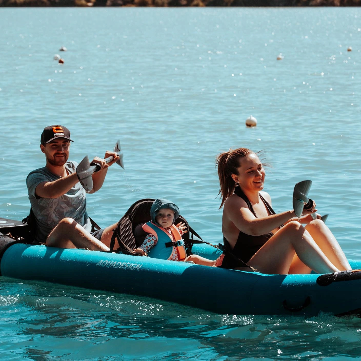Pneumatic pumped KAYAK AQUADESIGN 3-seater KOLOA 400 cm 250 kg Number of seats 3