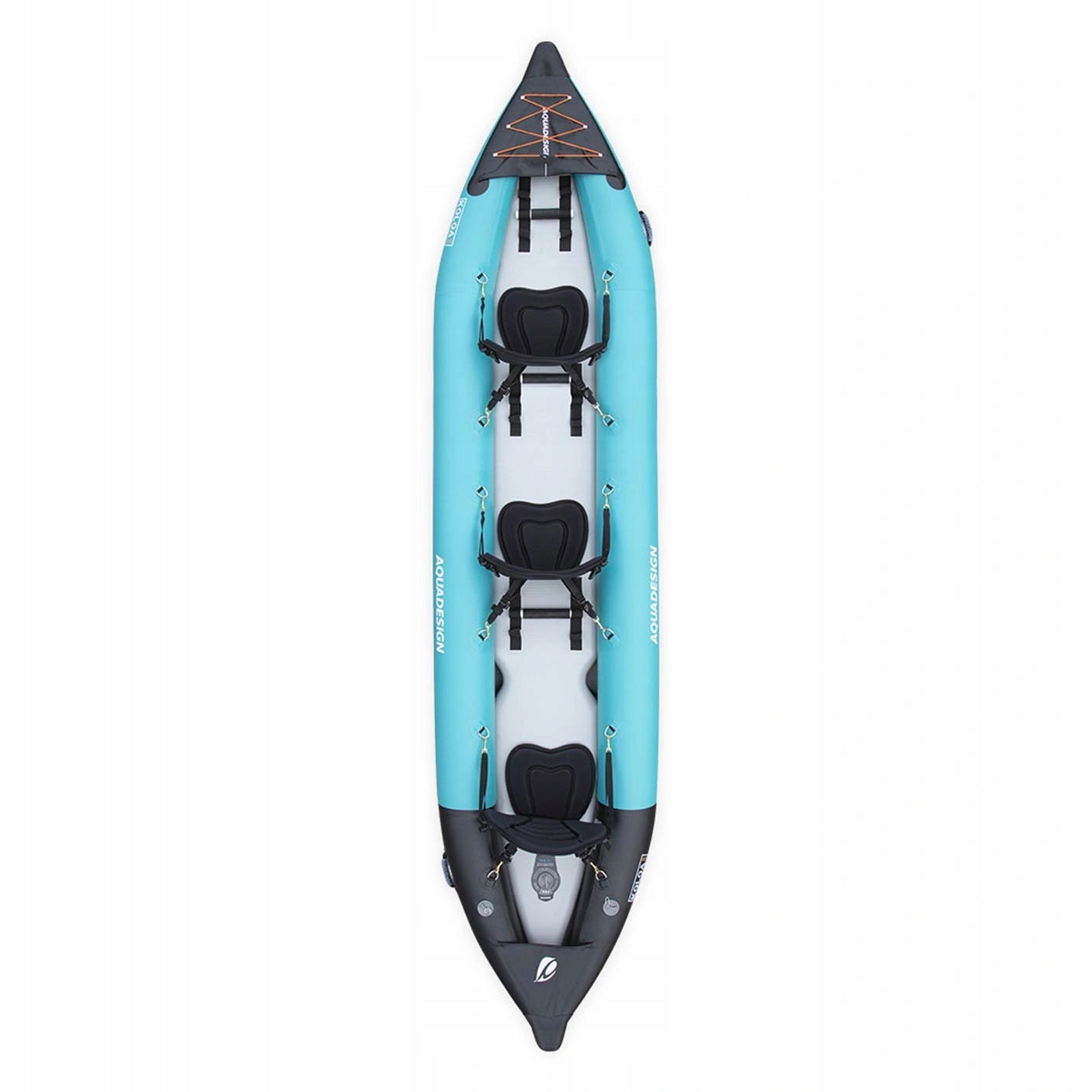 Pneumatic pumped KAYAK AQUADESIGN 3-seater KOLOA 400 cm 250 kg Packaging status original