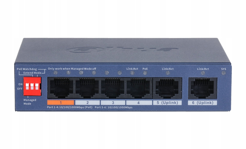 PoE 4+2 Dahua CS4006-4ET2GT-60 60W 6-PORT Managed