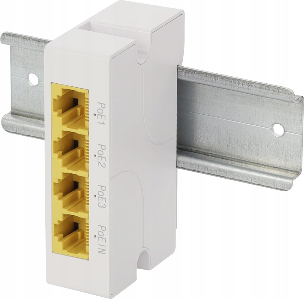 PoE Extender Pulsar EXT-POEG3DIN - 1x PoE IN, 3x PoE OUT, for DIN rail