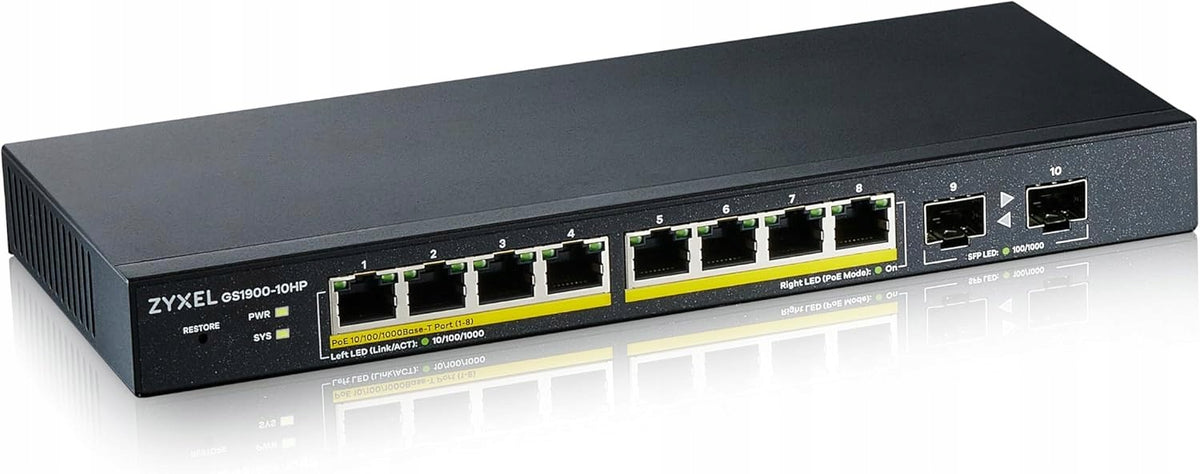 PoE Managed Switch Zyxel GS1900-10HP-EU0102F