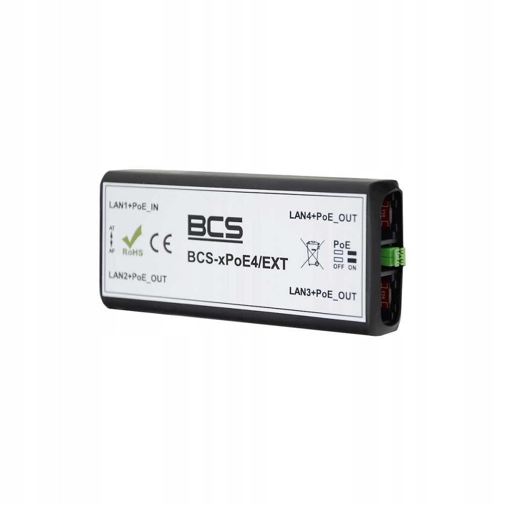 PoE Network Extender 3xPoE OUT 1x Poe IN passive Switch BCS-xPoE4-EXT Manufacturer BCS