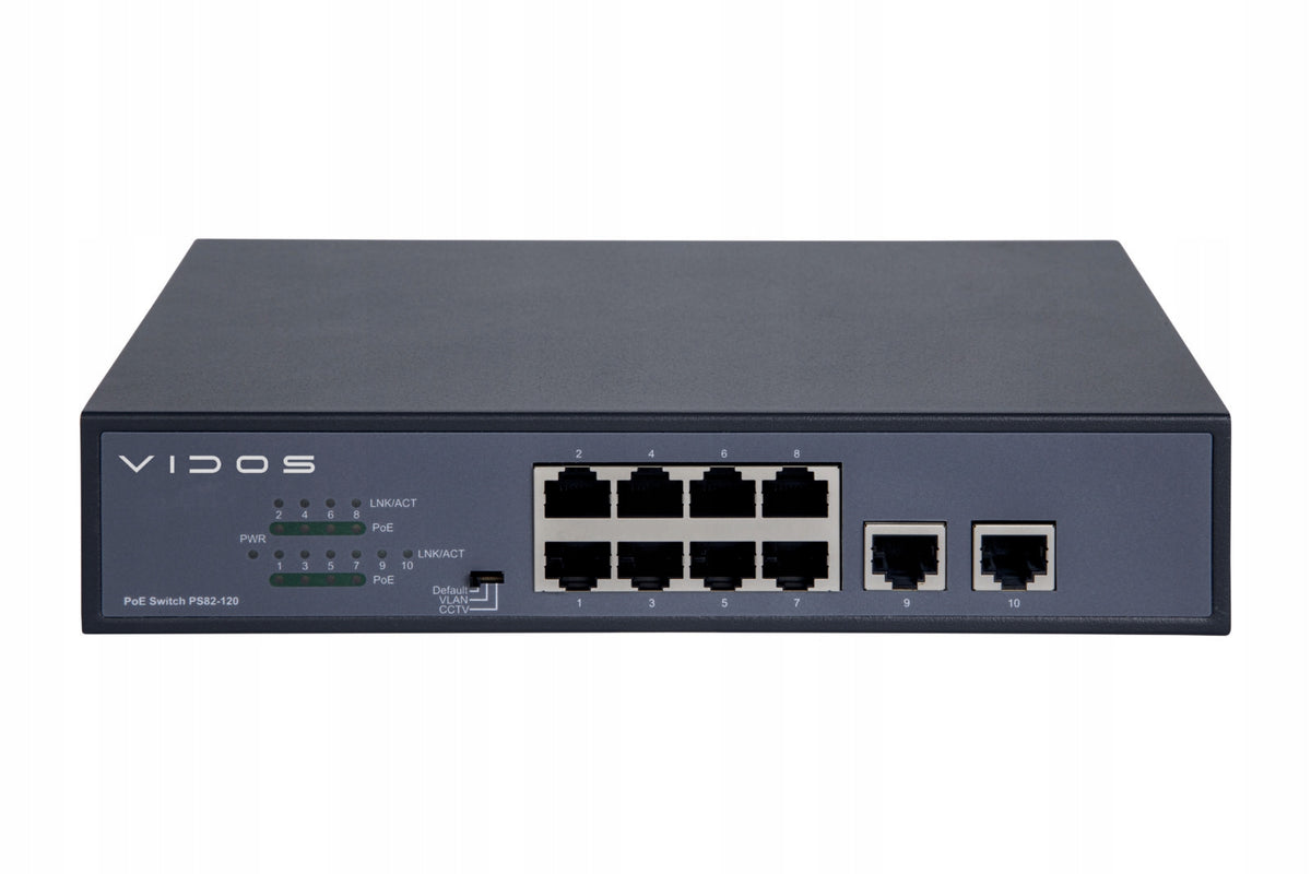 PoE Switch 8-Port PS82-120 Vidos One