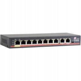 PoE Switch GETFORT 8FE x PoE + 2FE Uplink 120W PoE+