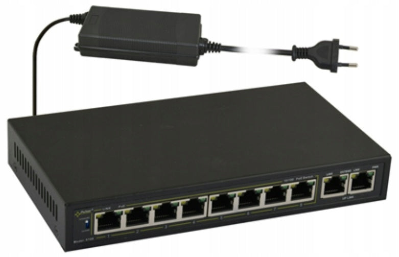 PoE Switch Pulsar S108-90W 10-port for 8 cameras Packaging status original