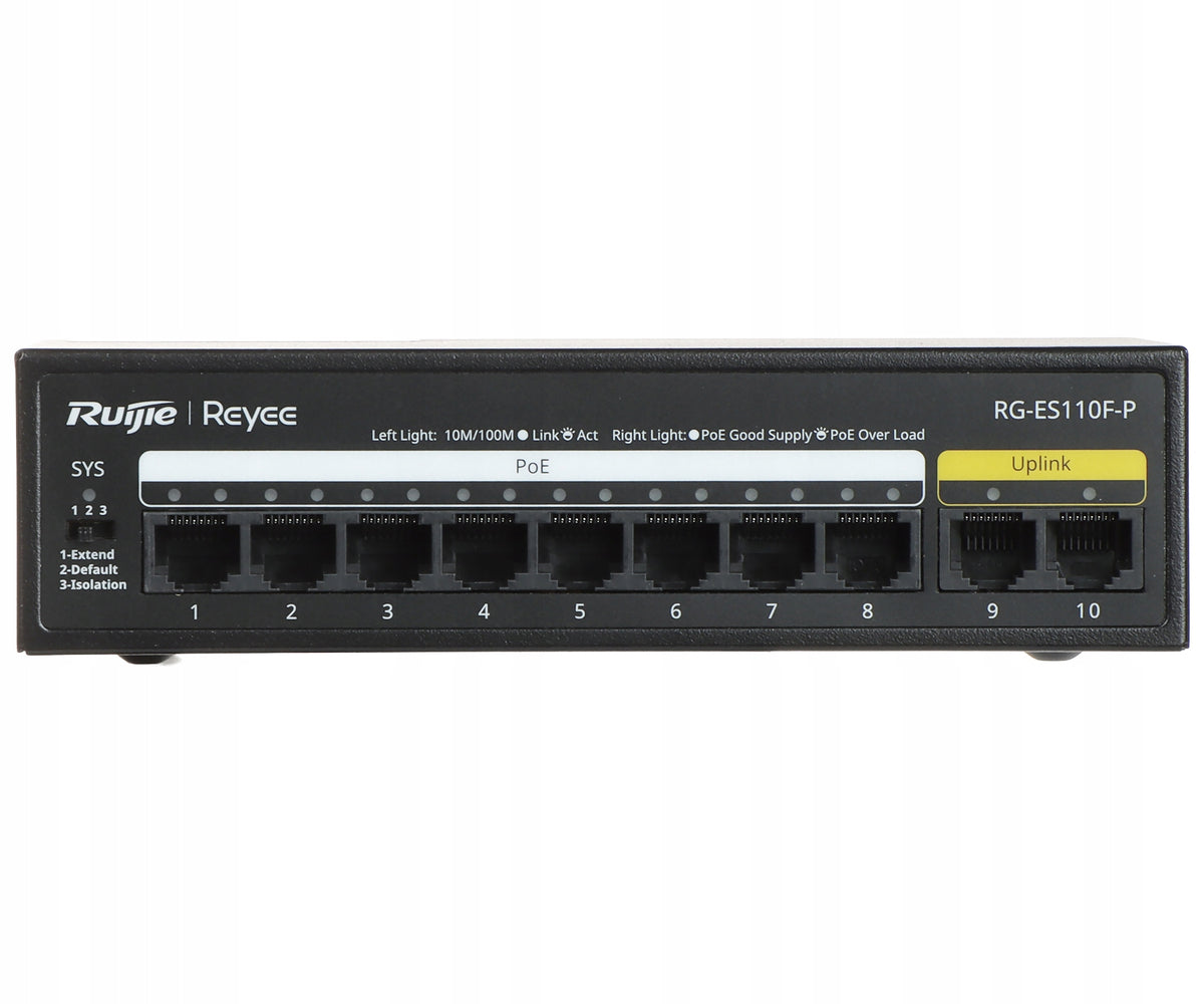 PoE Switch RG-ES110F-P 8-Port Reyee Manufacturer Ruijie