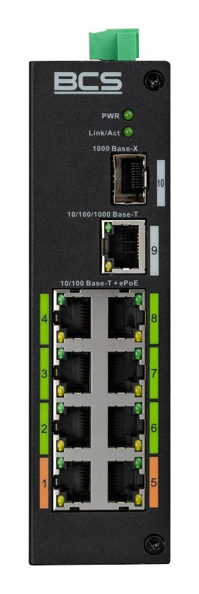 PoE switch BCS -L-SP0801G-1SFP(II) Packaging status original