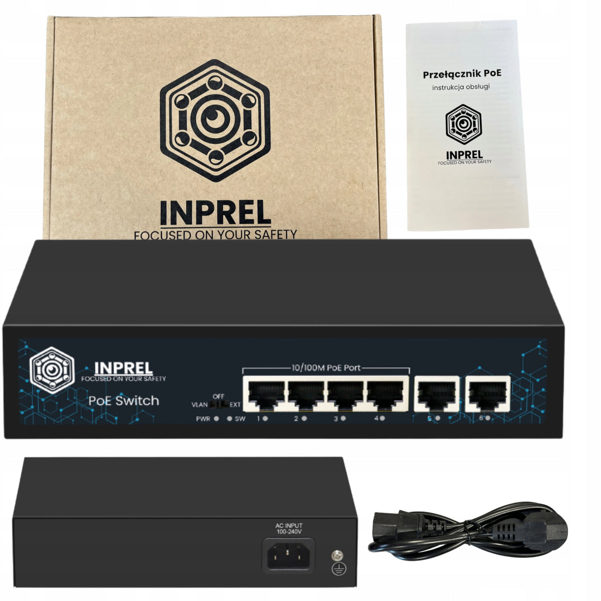 PoE switch INPREL INP-6-4ET-60 6-port (4+2) 10/100Mbps