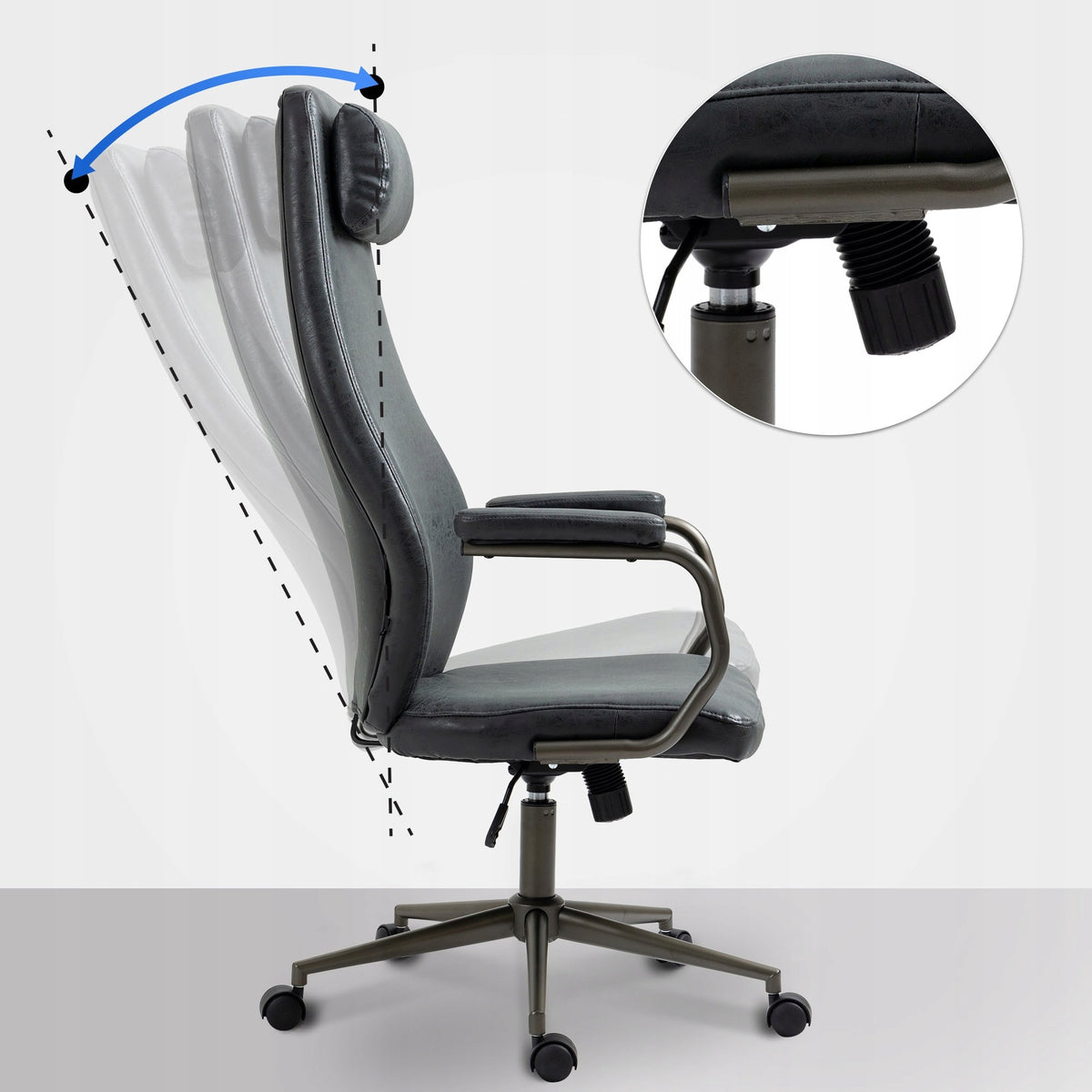 Pocatello office chair, antique black Brand Dekkor