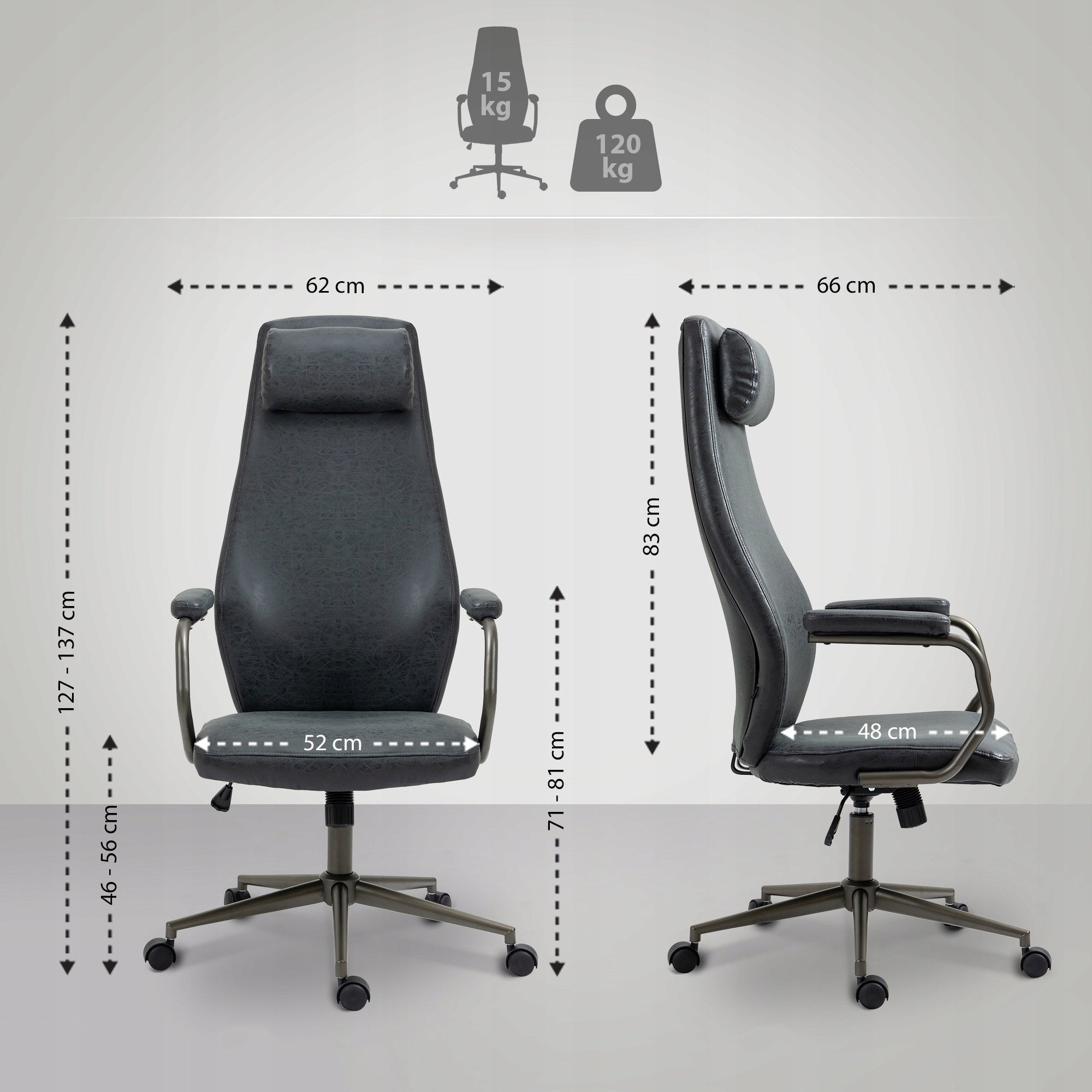 Pocatello office chair, antique black Packaging status original