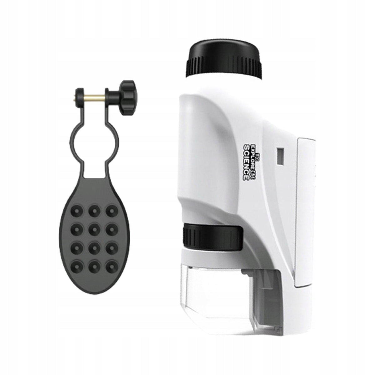 Pocket Microscope High Definition Magnification Children white with Stand
