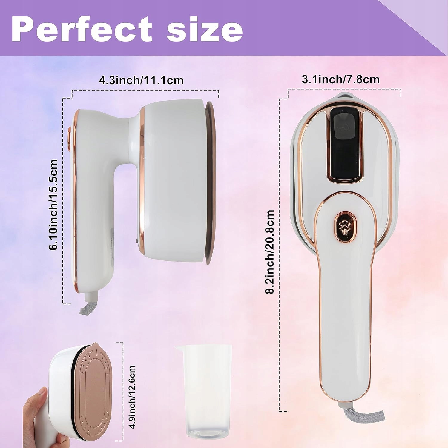 Pocket-Sized Garment Steamer - Instant Wrinkle Remover for Fabrics Batteries included no