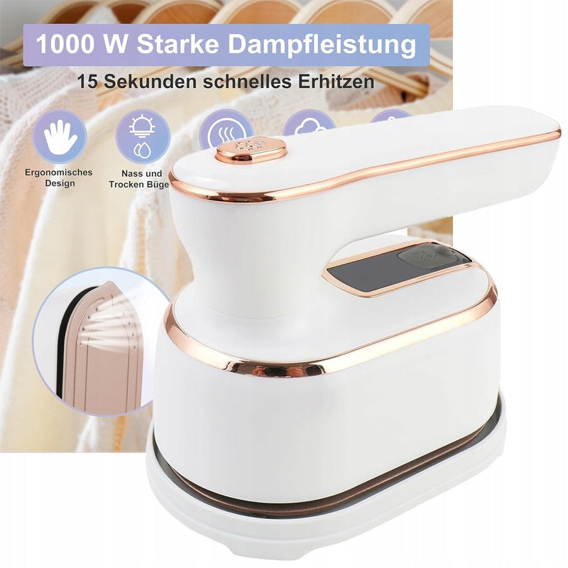 Pocket-Sized Garment Steamer - Instant Wrinkle Remover for Fabrics