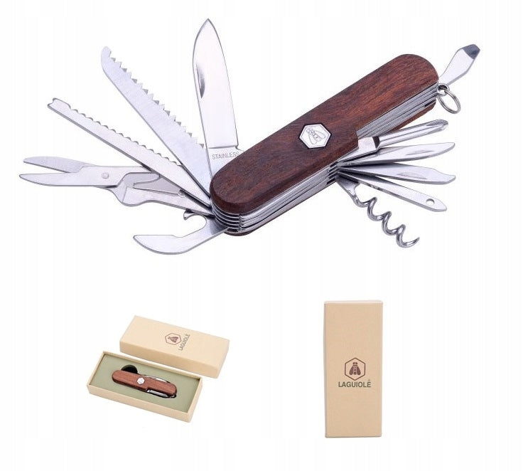 Pocket knife LAGUIOLE multifunctional multitool 11 functions knife folding gift