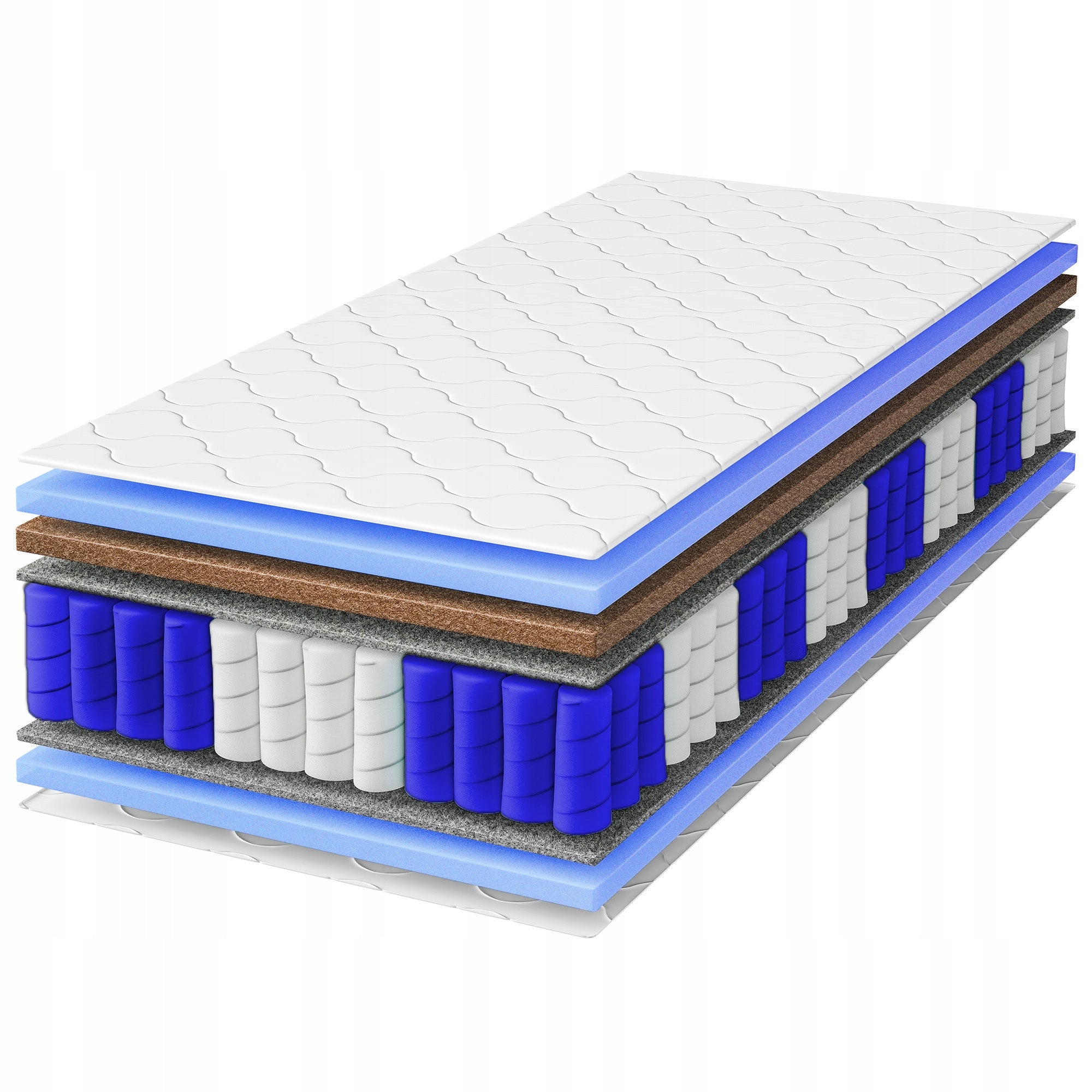 Pocket mattress 160x200 Prestige Coconut Hard 26cm with cover H4 H5