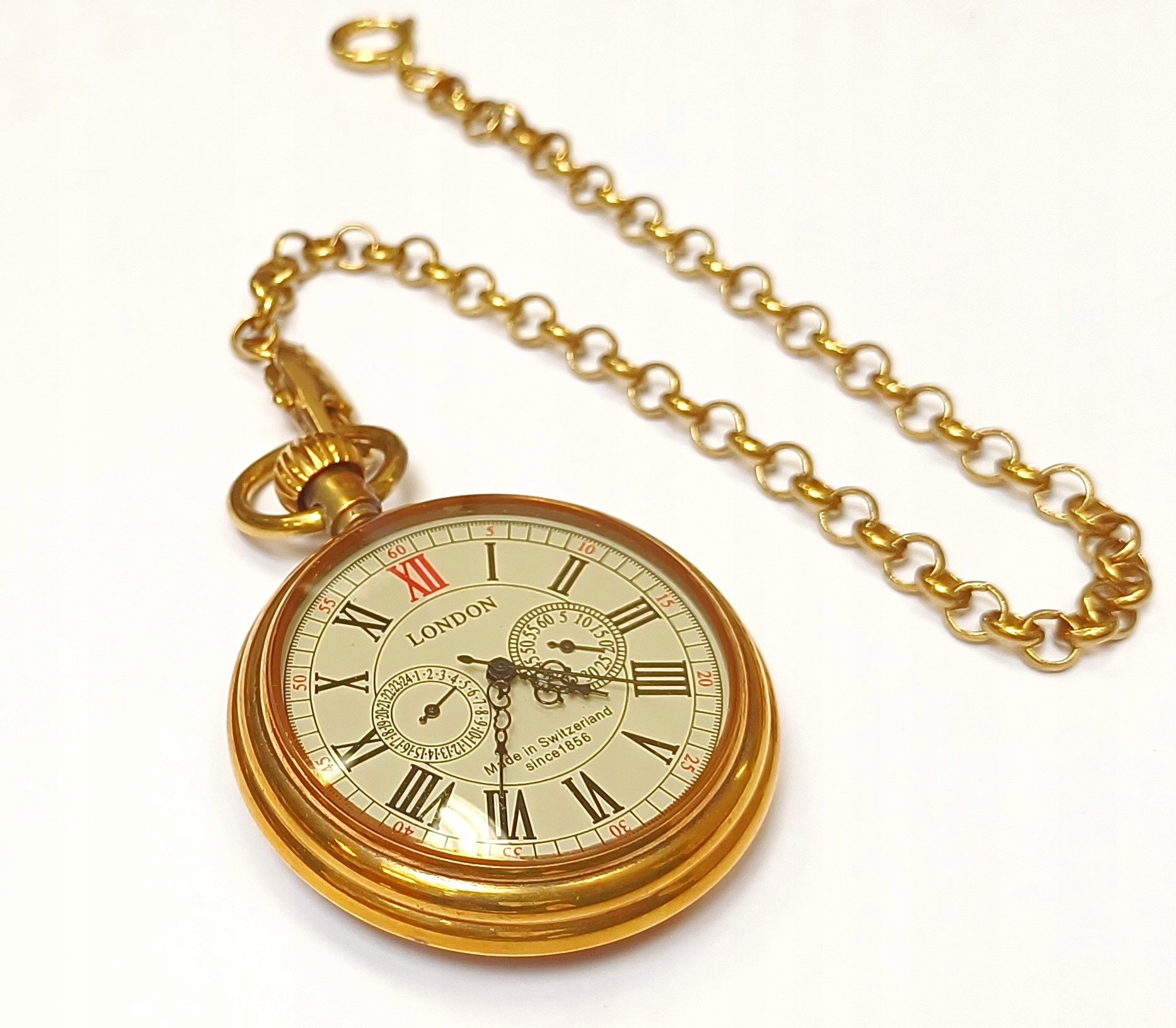 Pocket watch mechanical massive with foreign exchange retro style gift Packaging status original