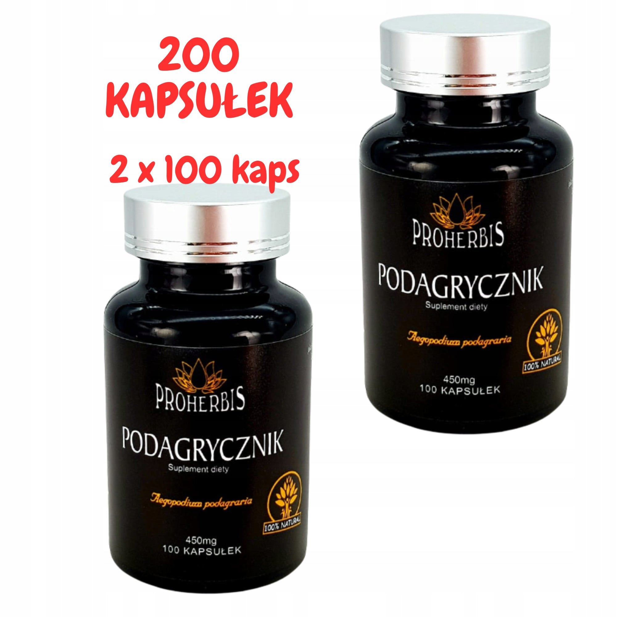 Podagrycznik 2×100 kaps 450 mg SET podagra joints
