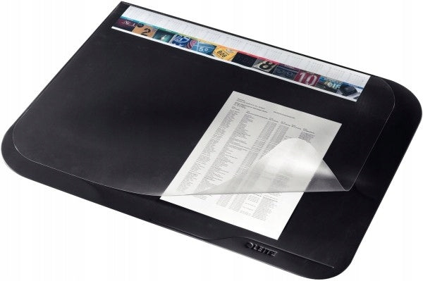 Schreibblock mit transparenter Klappe, 500 x 650 mm, schwarz 