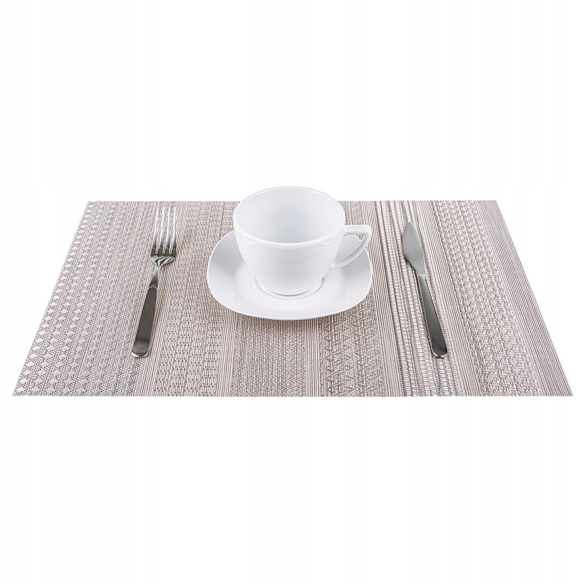 Boho Tischset 30x45 cm, silber 