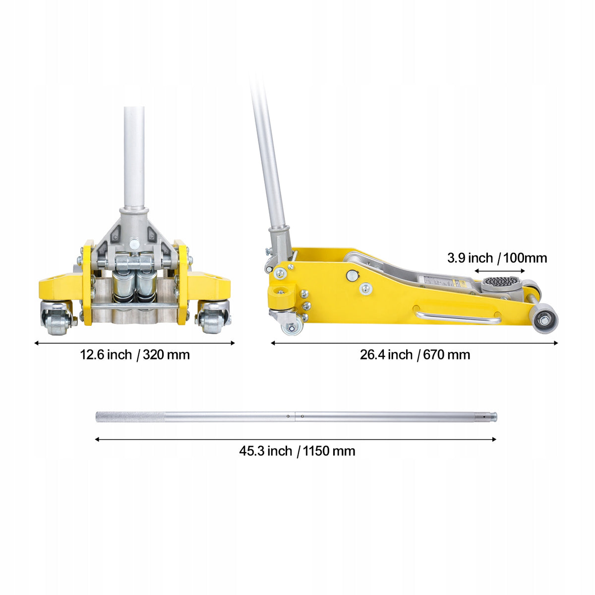 Podnośnik Hydrauliczny Maksymalny Ciężar Podnoszenia 3000KG Stop Aluminium Brand Vevor