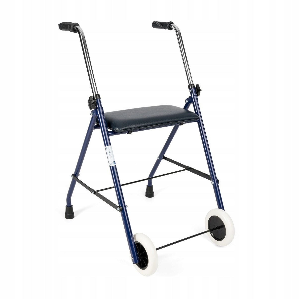 Ein Rollator mit zwei Rädern und einem Sitz 