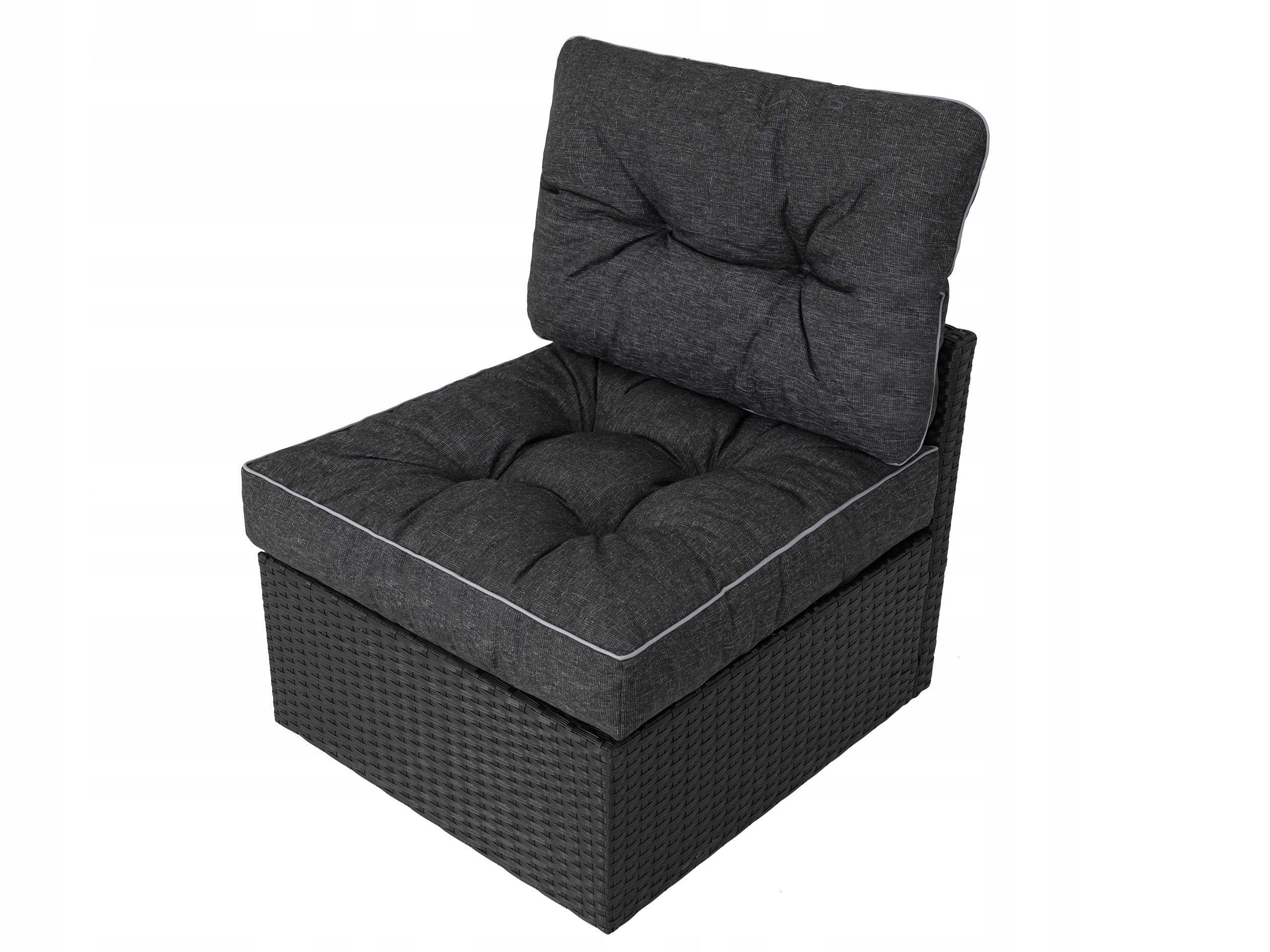 Pagalvių komplektas kėdei Emma Tech 50 cm, juodas