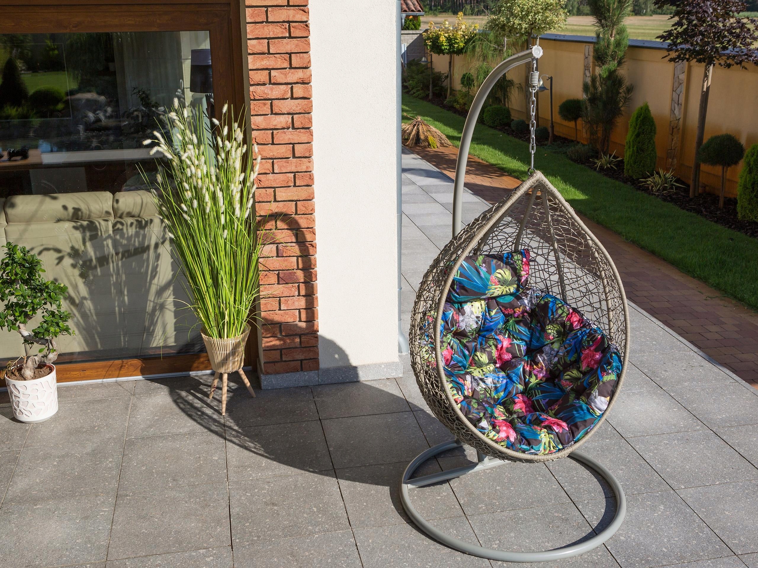 Pagalvė pakabinamam supamam krėslui HobbyGarden Moon, mėlyna/rožinė