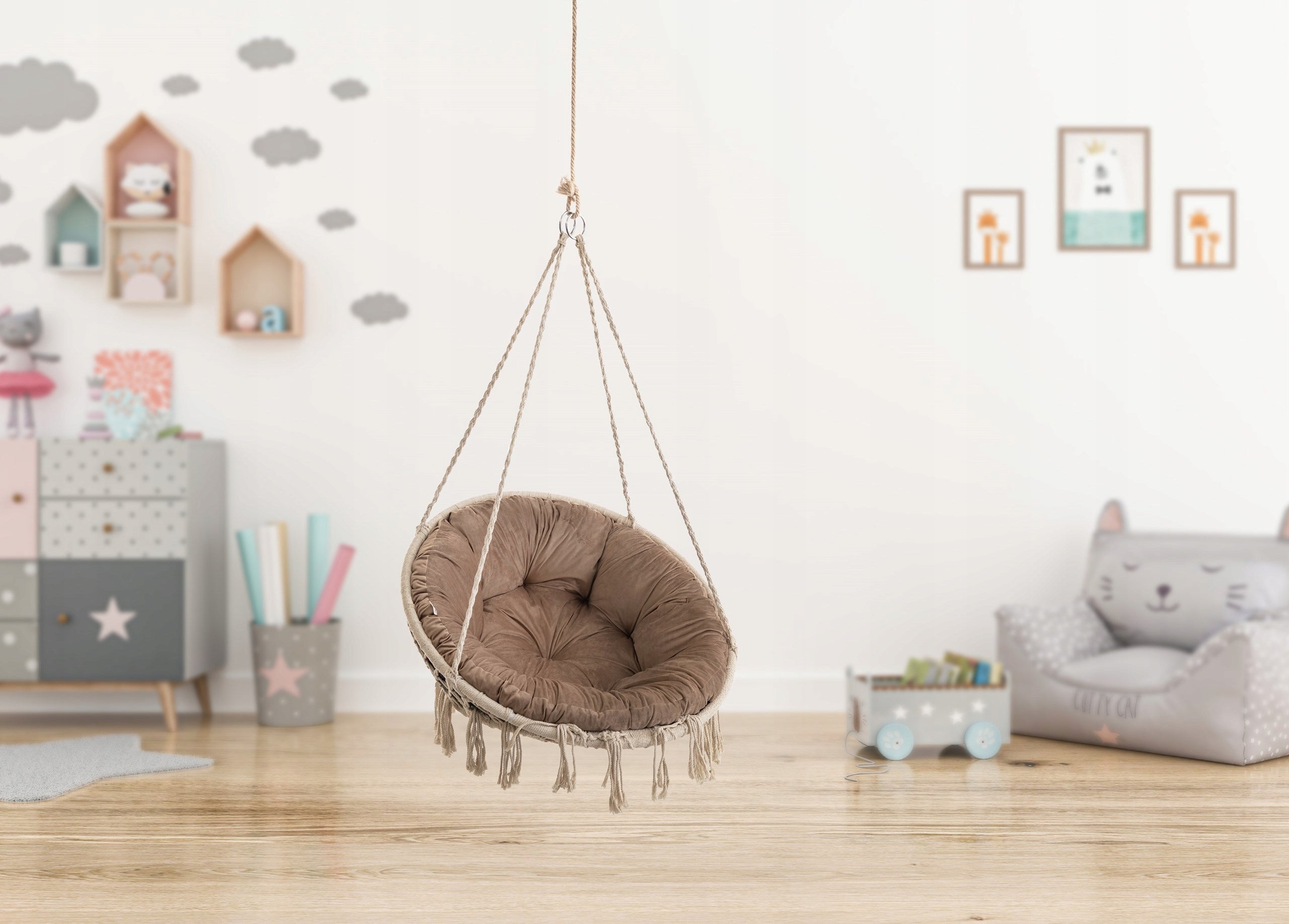 Stuhlkissen Hobbygarden Storch, beige 