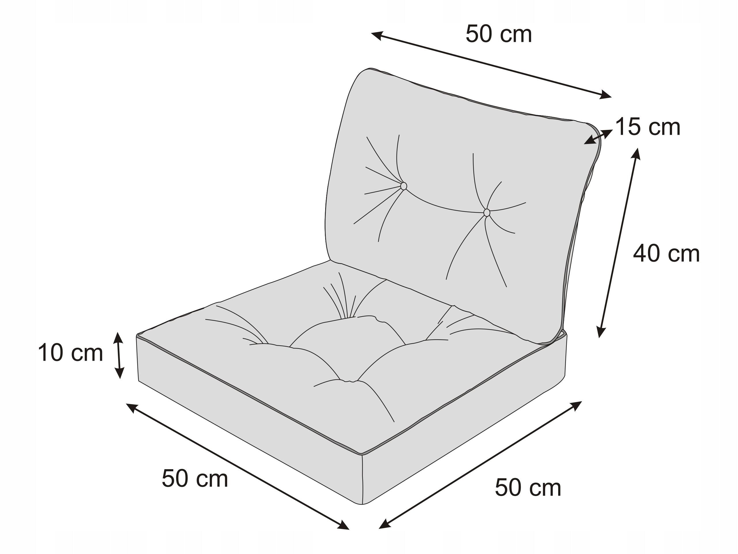 Pagalvių komplektas kėdei Emma Tech 50 cm, raudonas