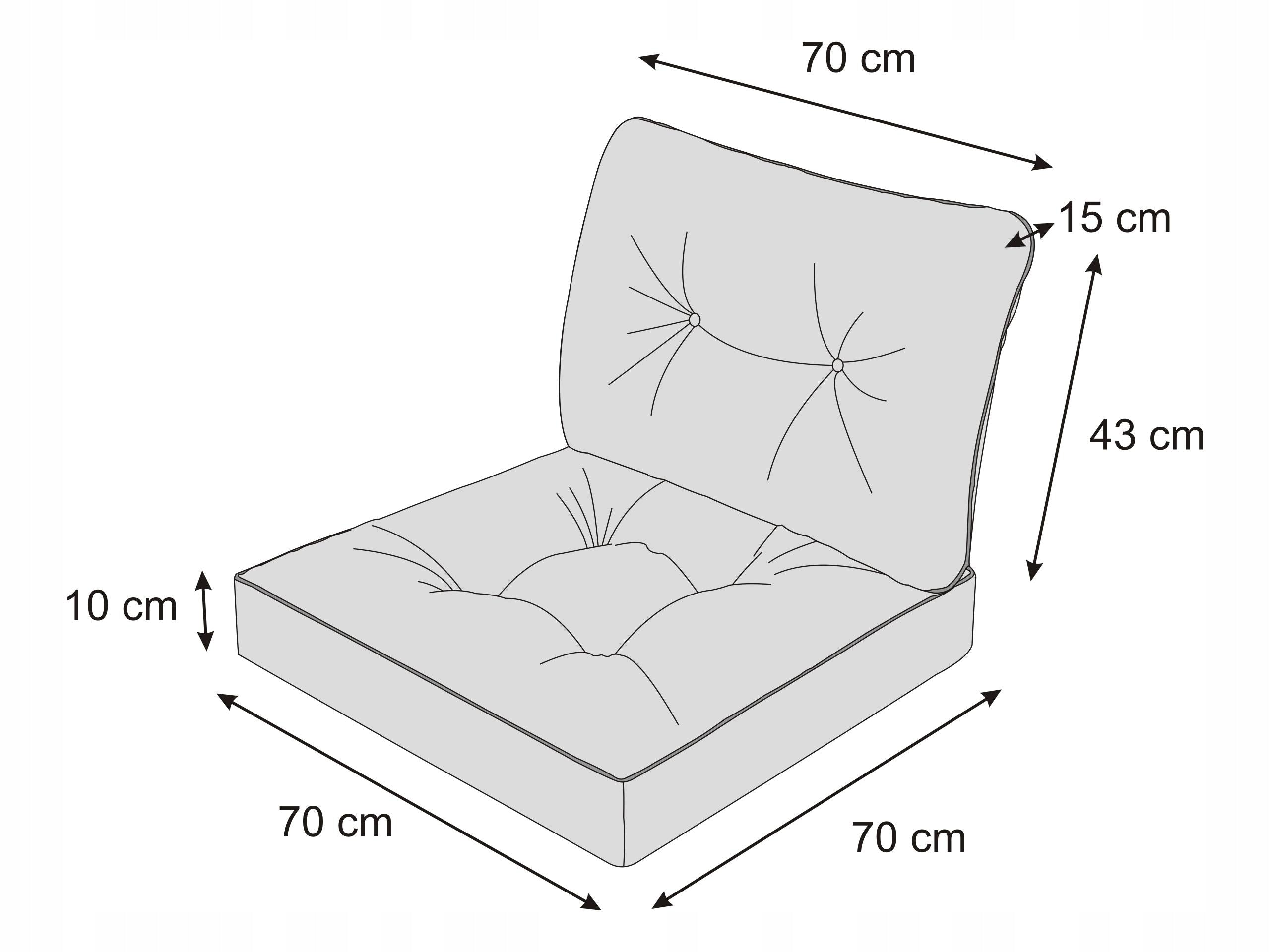 Pagalvių komplektas kėdei Emma Tech 70 cm, raudonas