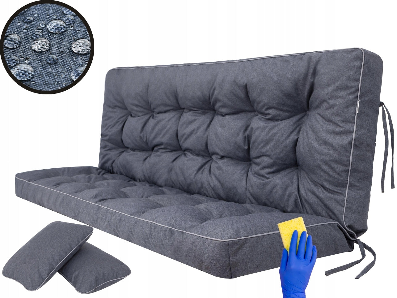 Kissen für Schaukel HobbyGarden Pola 150 cm, blau 