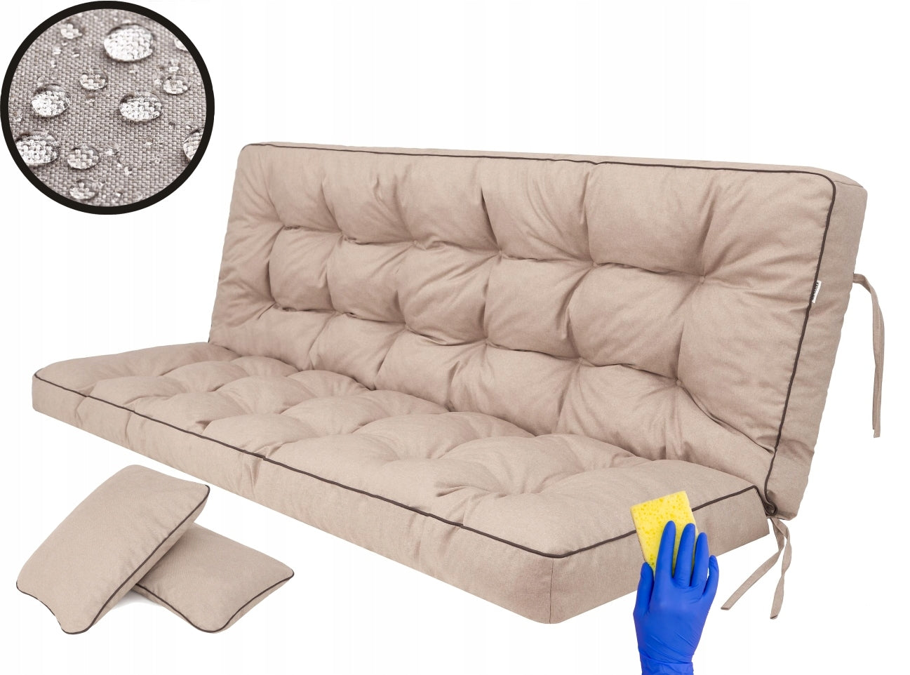 Kissen für Schaukel HobbyGarden Pola 180 cm, beige 