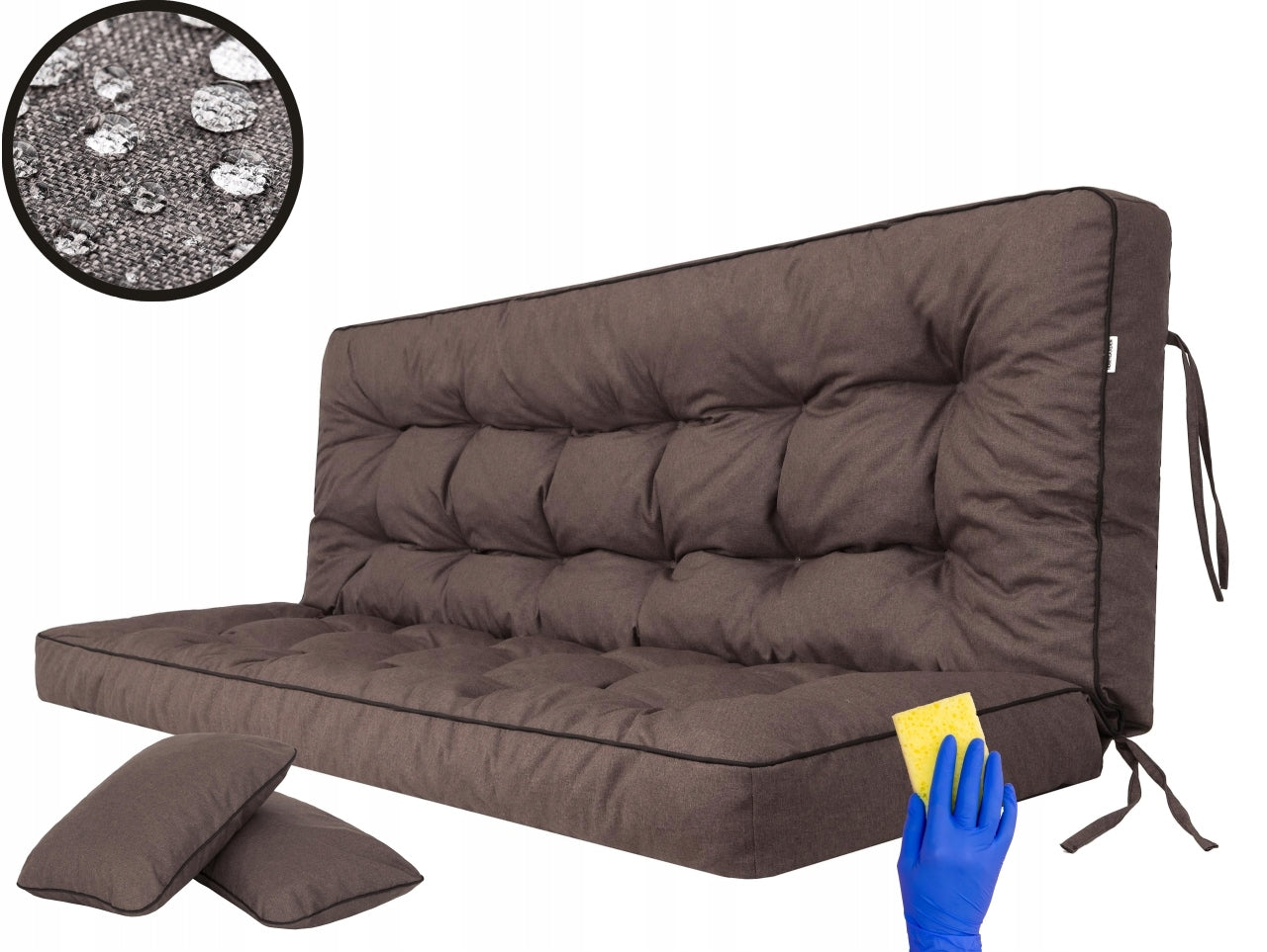 Kissen für Schaukel HobbyGarden Pola 180 cm, braun 