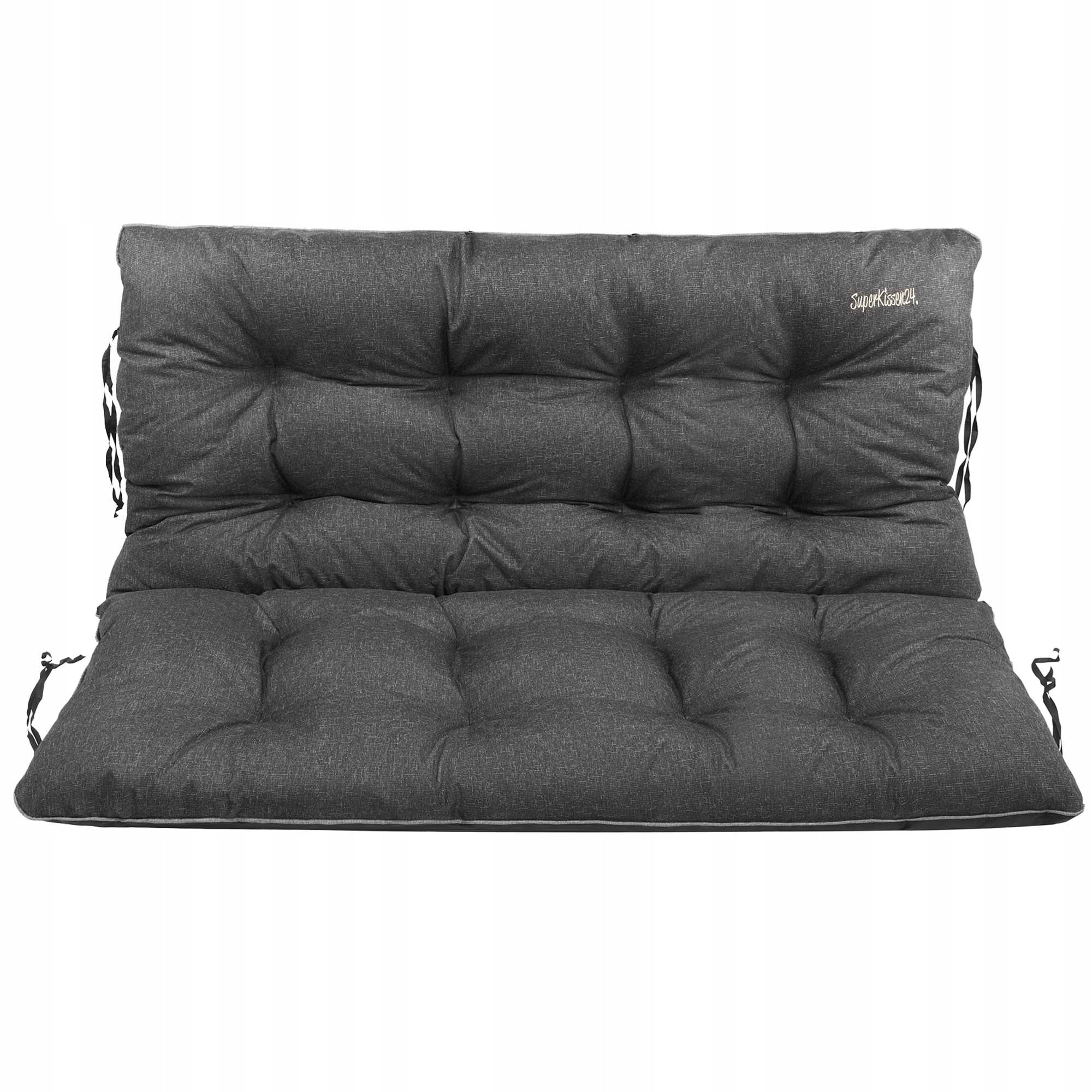 Set mit 2+1 Gartenkissen SuperKissen24, schwarz 