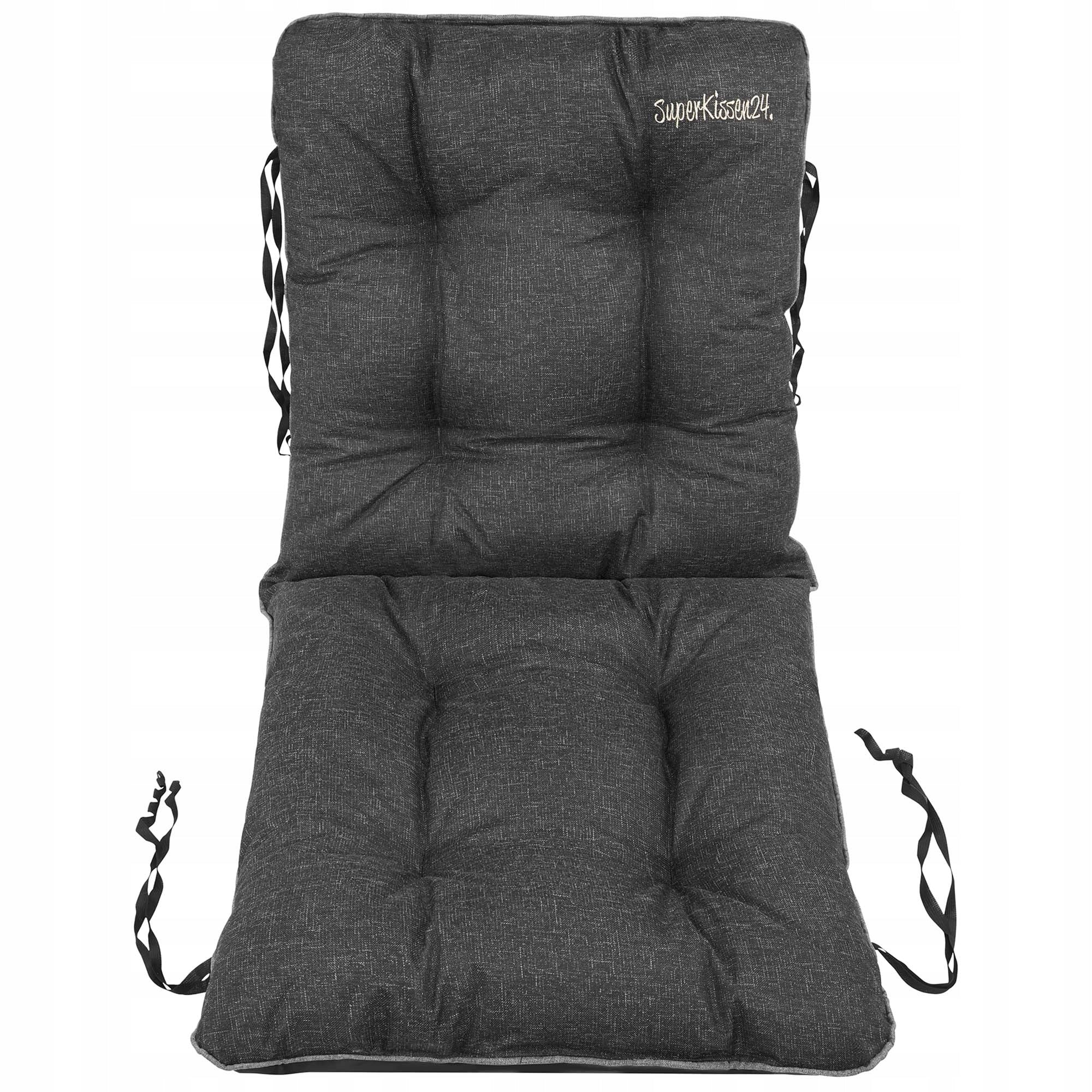 Set mit 2+1 Gartenkissen SuperKissen24, schwarz 
