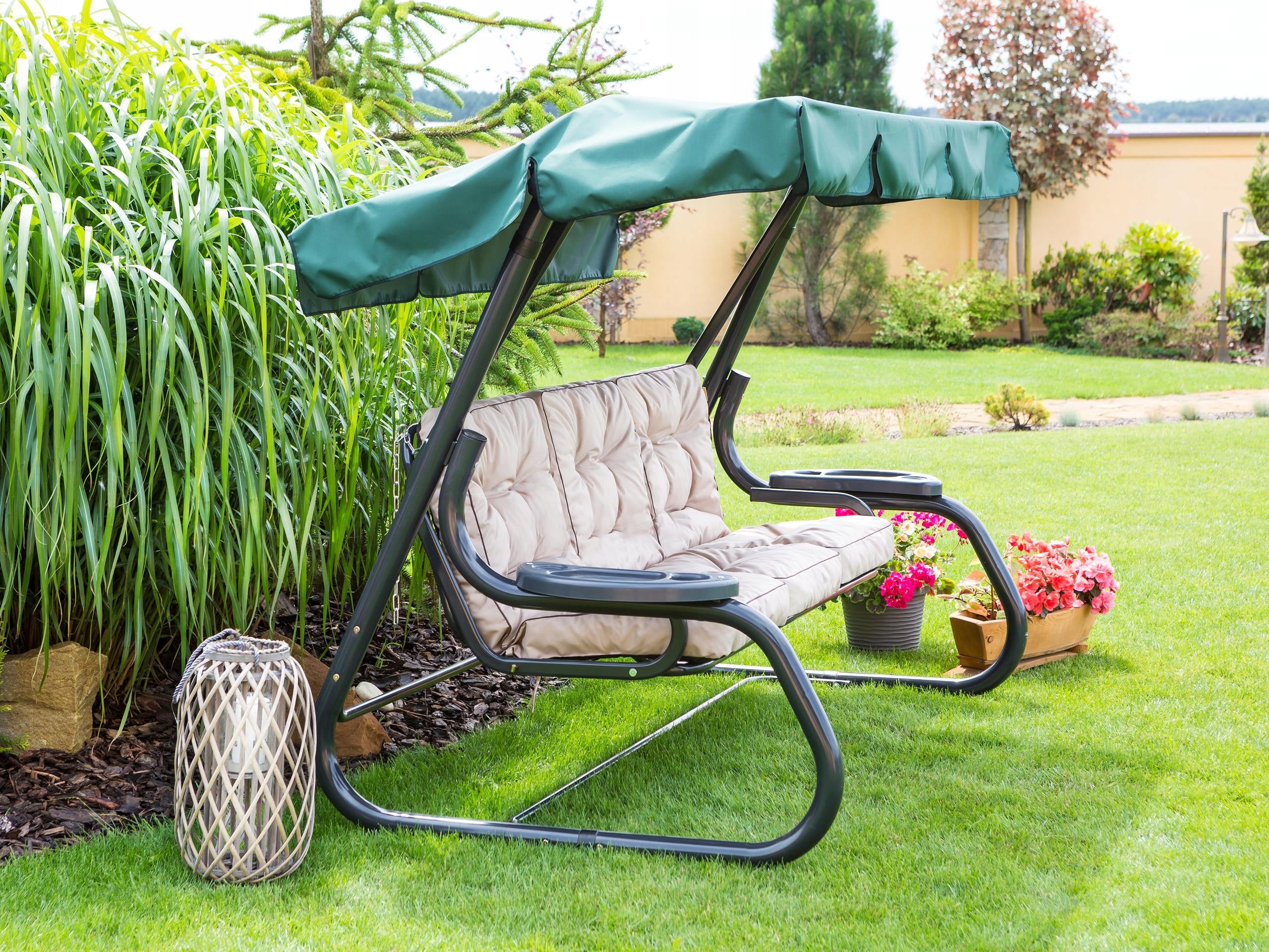3-jų pagalvių komplektas sūpynėms Hobbygarden Venus 150 cm, smėlio spalvos