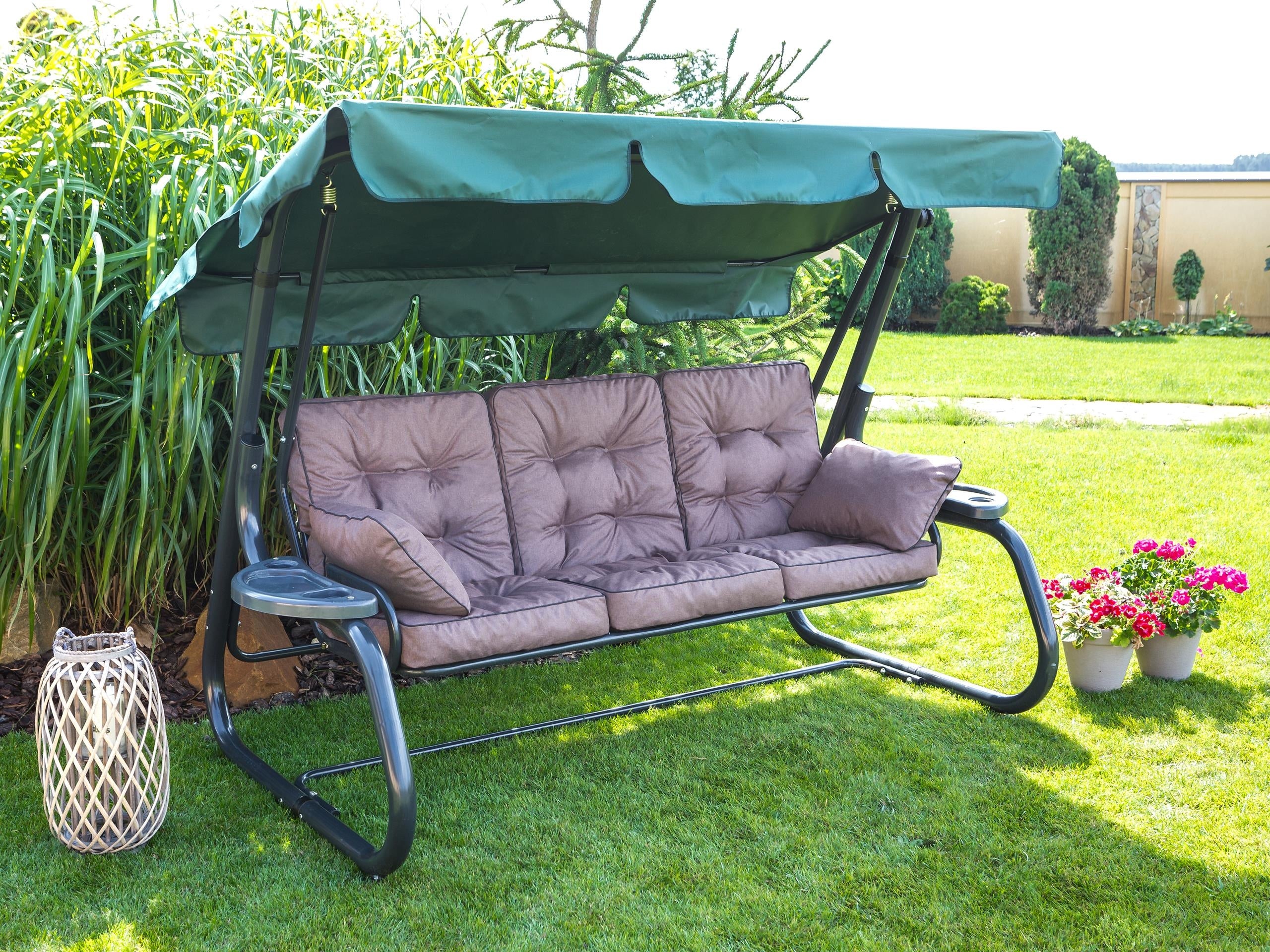 3-jų pagalvių komplektas sūpynėms Hobbygarden Venus 150 cm, rudas