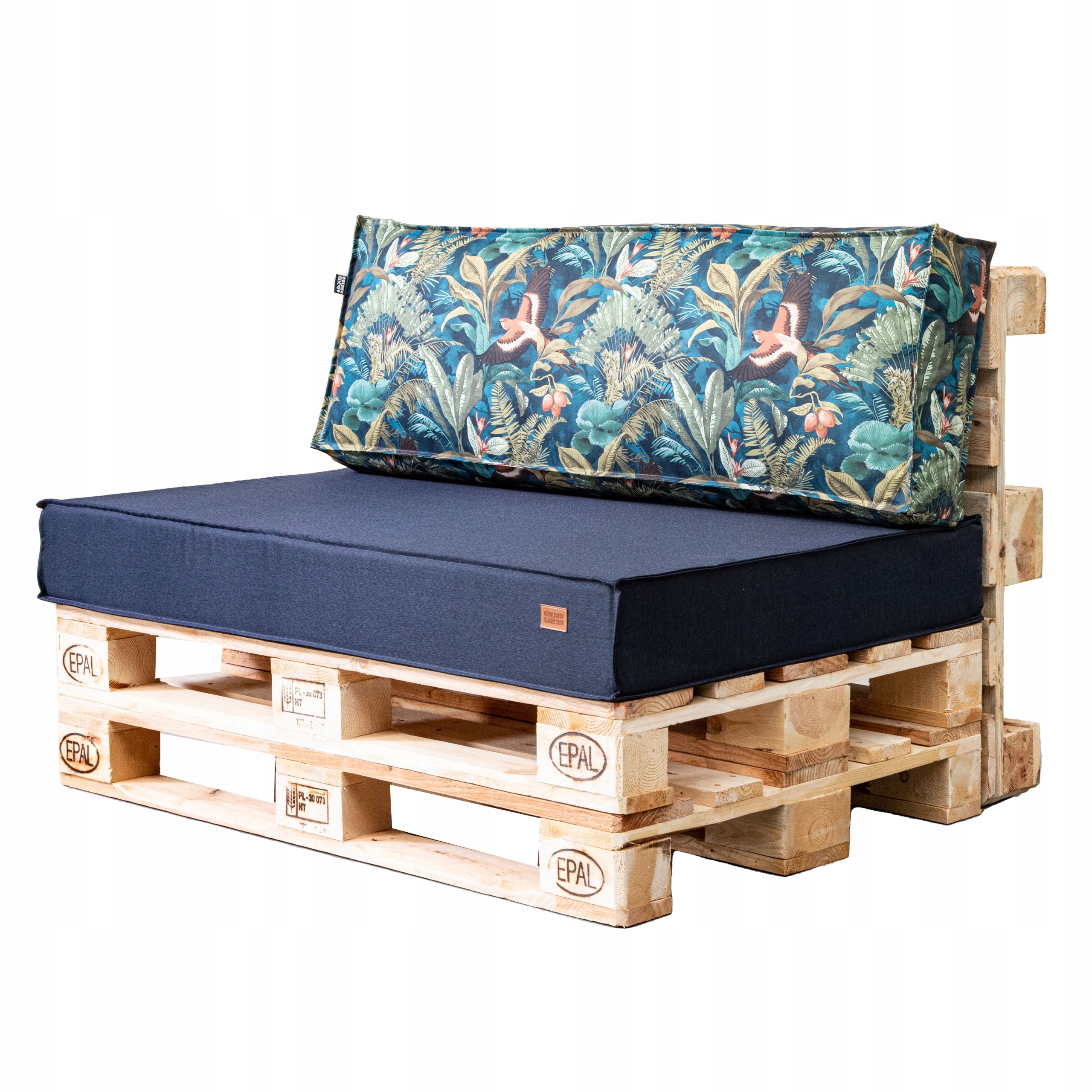 3er-Set Kissen für Europaletten, 120x80x15 cm, blau 