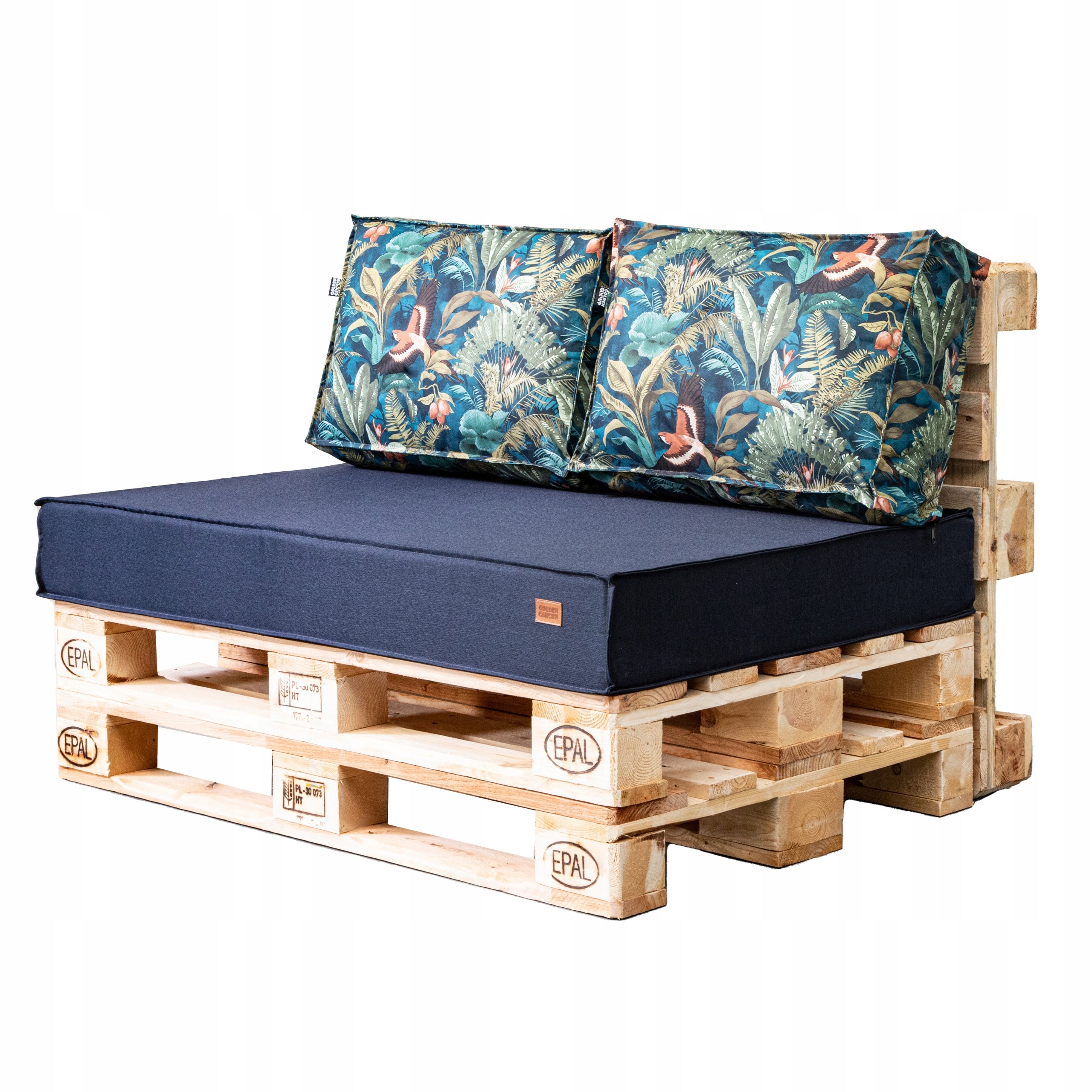 3er-Set Kissen für Europaletten, 120x80x15 cm, blau 