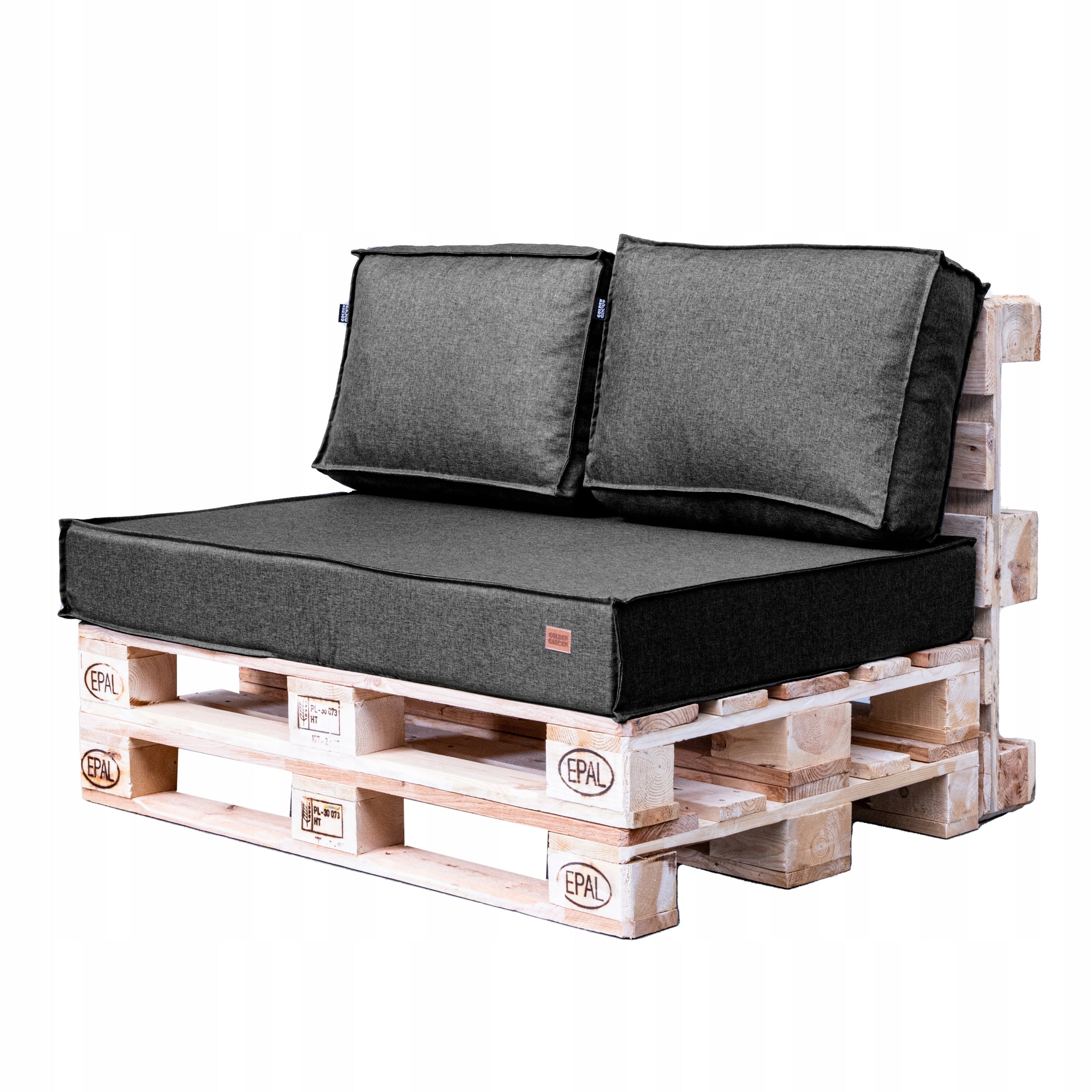 3er-Set Kissen für Europaletten, 120x80x15 cm, dunkle Melange 