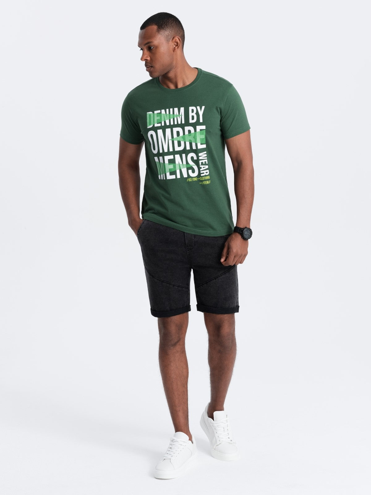 Herren-Jeansshorts Ombre W361 