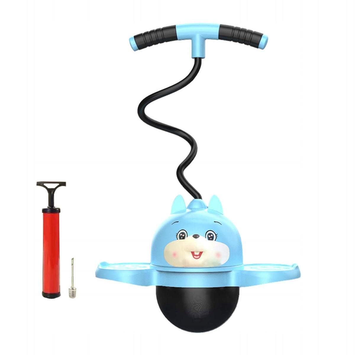 Pogo Ball with Handle Kids Funny for Indoor Body Training Rabbit Blue Packaging status original
