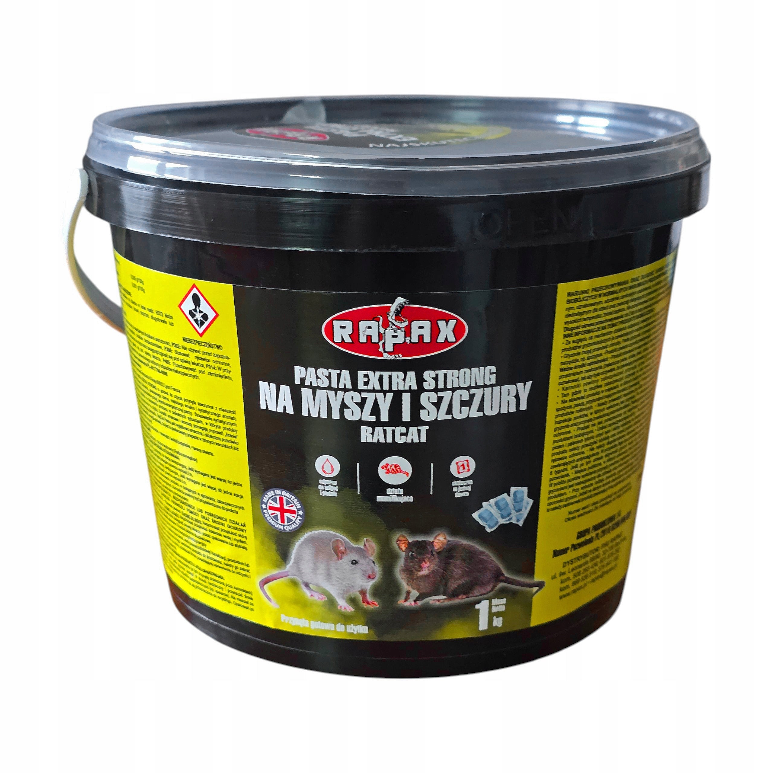 Poison for mice and rats paste extra strong sachets Ratcat 1kg Manufacturer code 3594