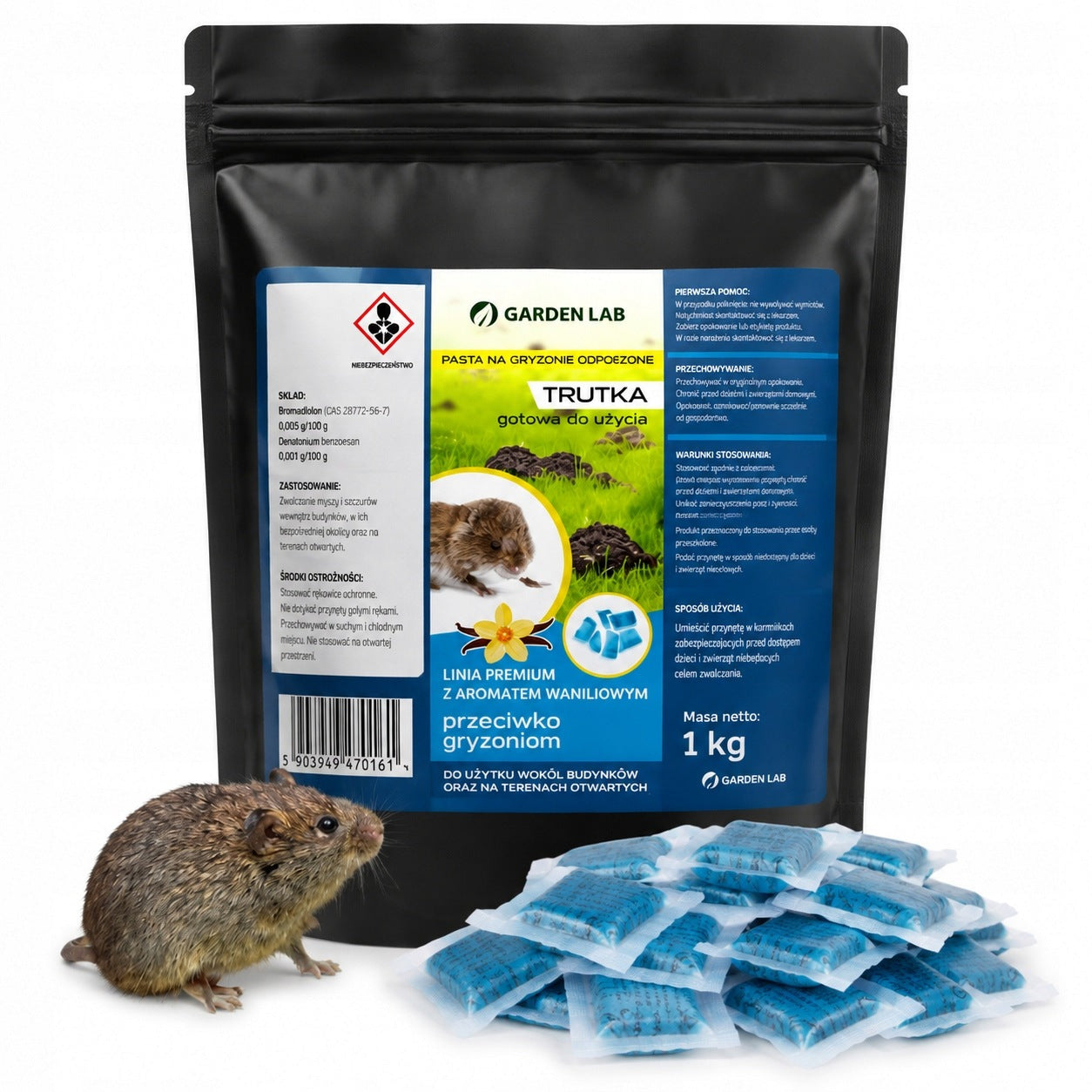 Poison poison against FIELD RODENTS Paste 1 kg - bag BLUE