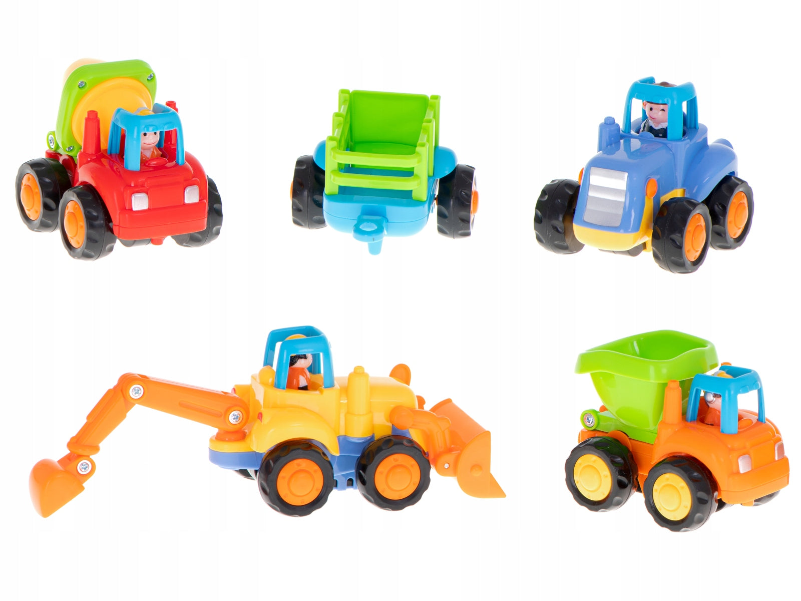 Plastikinių transporto priemonių rinkinys, 4 vnt.